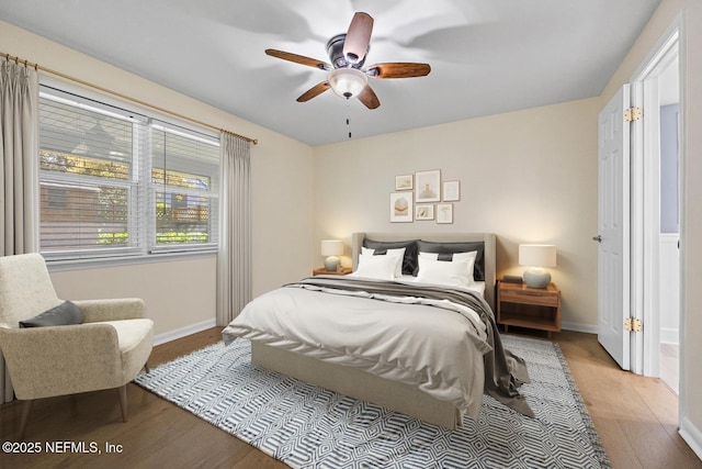 769 Sandy Oaks Ct, Ponte Vedra Beach, FL 32082 - bedroom with wood finished floors, baseboards, and ceiling fan