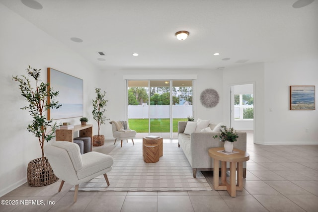 119 Cypress Banks Dr, Saint Johns, FL 32259 - tiled living room featuring recessed lighting and baseboards