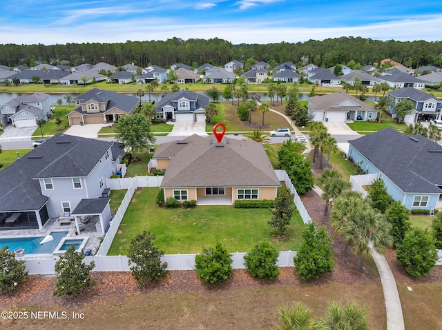 119 Cypress Banks Dr, Saint Johns, FL 32259 - aerial perspective of suburban area featuring a pool area