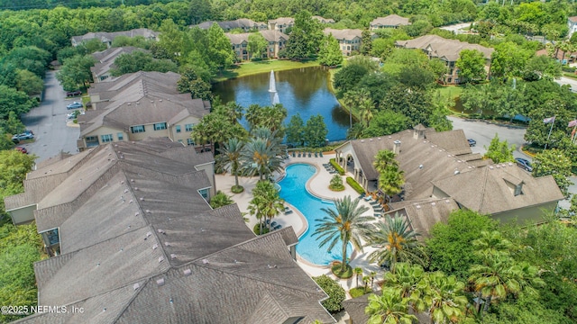 7800 Point Meadows Dr Unit 123, Jacksonville, FL 32256 - bird's eye view featuring a water view and a residential view