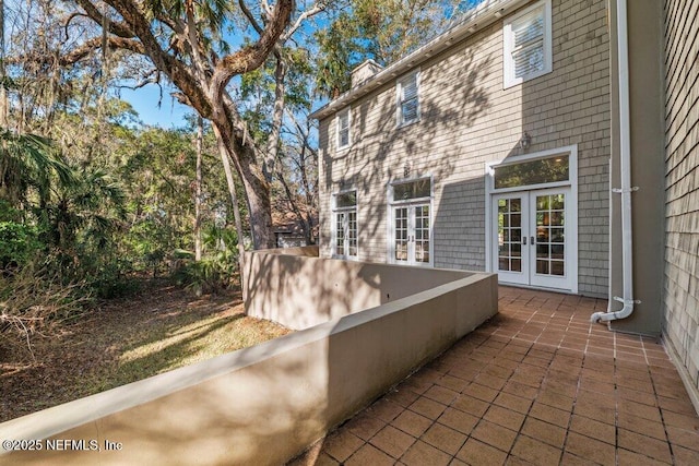 view of patio featuring french doors