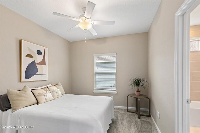 270 King George Ave, Saint Augustine, FL 32092 - bedroom with carpet flooring, baseboards, and a ceiling fan