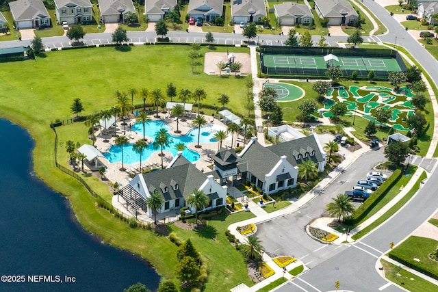 270 King George Ave, Saint Augustine, FL 32092 - drone / aerial view featuring a water view and a residential view