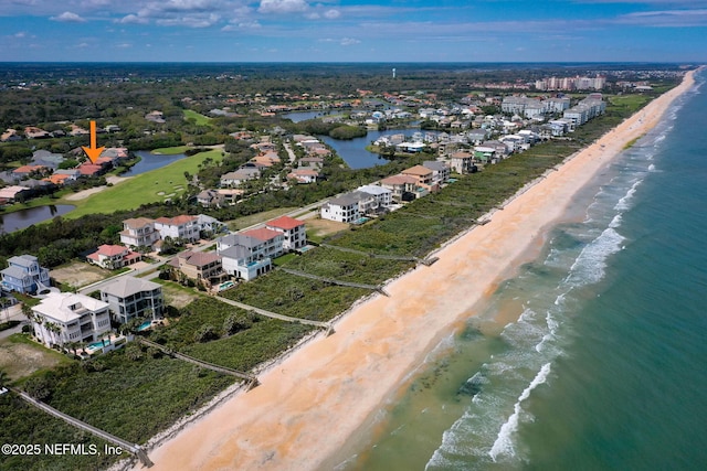9 Cypresswood Dr, Palm Coast, FL 32137 - bird's eye view featuring a beach view and a water view