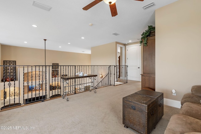 9 Cypresswood Dr, Palm Coast, FL 32137 - interior space with carpet flooring, visible vents, and recessed lighting