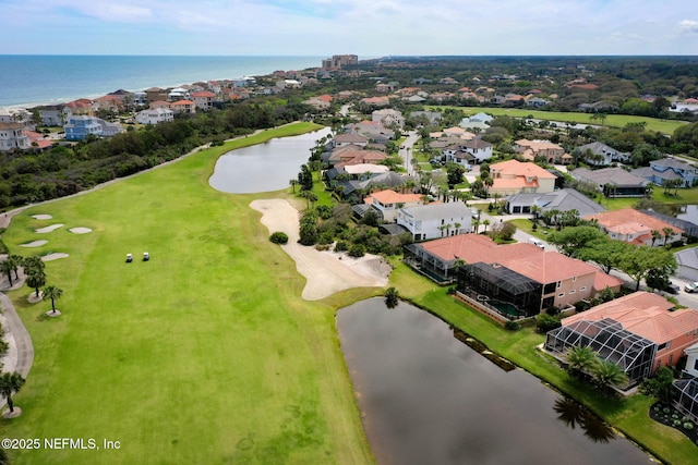 9 Cypresswood Dr, Palm Coast, FL 32137 - drone / aerial view featuring view of golf course, a residential view, and a water view