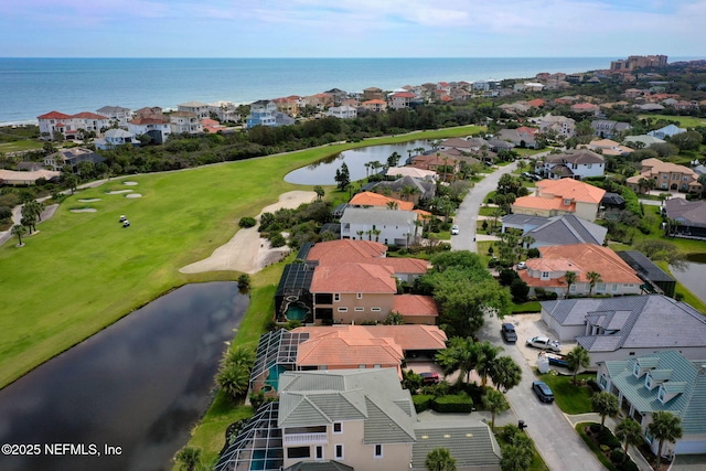 9 Cypresswood Dr, Palm Coast, FL 32137 - birds eye view of property with a water view, view of golf course, and a residential view