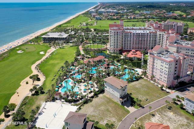 9 Cypresswood Dr, Palm Coast, FL 32137 - bird's eye view with a beach view, golf course view, a water view, and a city view