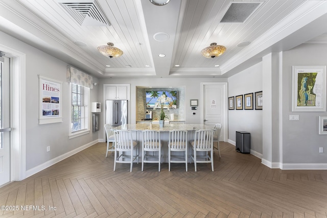 211 Bronson Pkwy, Saint Augustine, FL 32095 - dining space with recessed lighting, baseboards, and visible vents