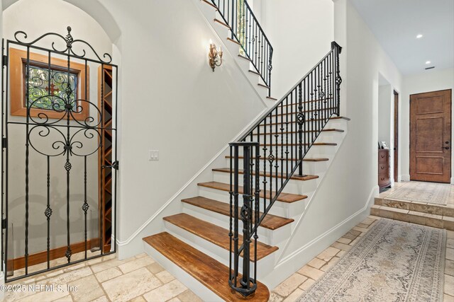 113 Cutter Ct, Ponte Vedra Beach, FL 32082 - foyer entrance featuring stairs, recessed lighting, and baseboards