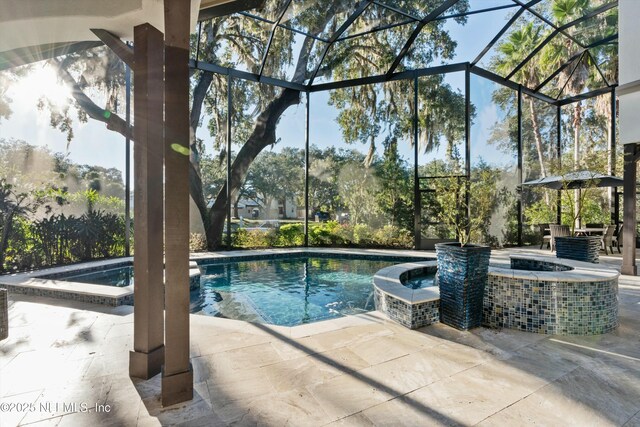 113 Cutter Ct, Ponte Vedra Beach, FL 32082 - view of pool with a patio and glass enclosure