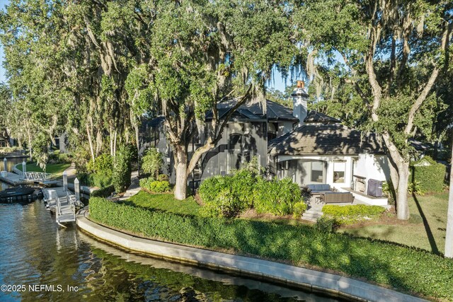 113 Cutter Ct, Ponte Vedra Beach, FL 32082 - back of house featuring a water view and stucco siding