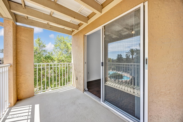 view of balcony