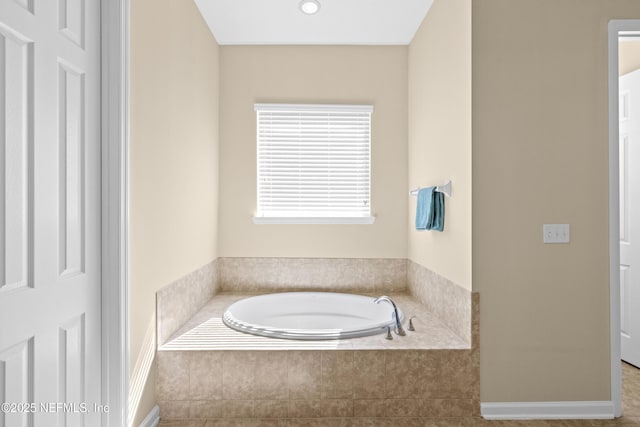 bathroom with a bath