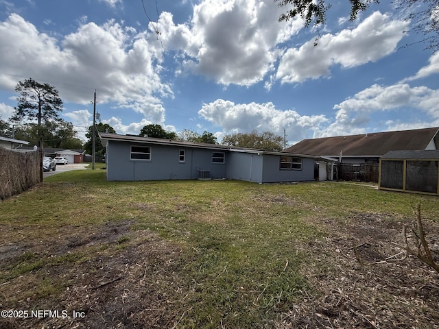 5521 Sabena Rd, Jacksonville, FL 32207 - back of property with a lawn and fence