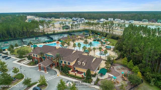 388 Lolly Ln, Saint Johns, FL 32259 - aerial view with a water view and a view of trees