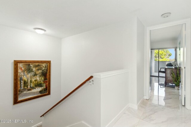 2280 Shepard St Unit 603, Jacksonville, FL 32211 - stairway with marble finish floor and baseboards