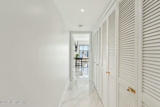 2280 Shepard St Unit 603, Jacksonville, FL 32211 - corridor with marble finish floor and baseboards