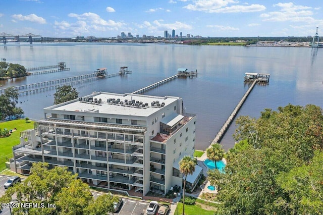 2280 Shepard St Unit 603, Jacksonville, FL 32211 - bird's eye view with a water view and a city view