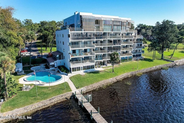 2280 Shepard St Unit 603, Jacksonville, FL 32211 - exterior space featuring a community pool and a water view