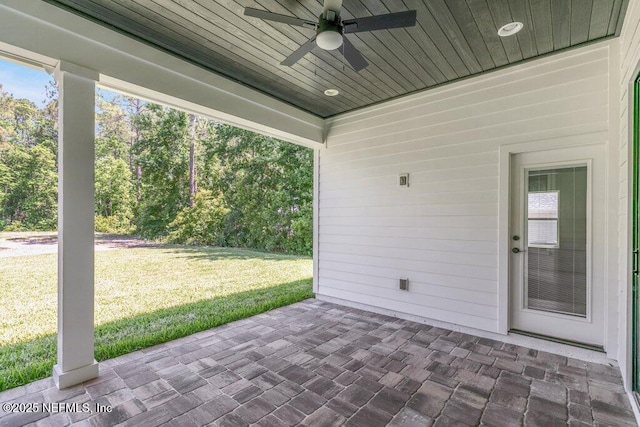9921 Derby Gate Ct, Jacksonville, FL 32219 - view of patio / terrace featuring a ceiling fan