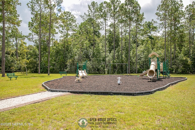 9921 Derby Gate Ct, Jacksonville, FL 32219 - community jungle gym featuring a lawn