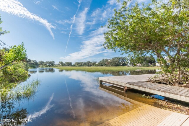 424 High Tide Dr, Saint Augustine, FL 32080 - dock area with a water view