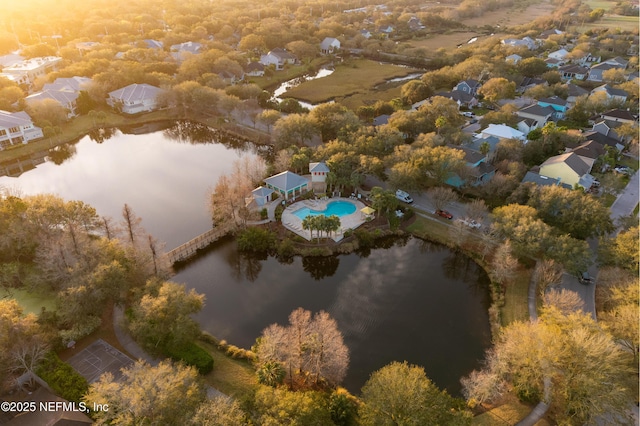 424 High Tide Dr, Saint Augustine, FL 32080 - bird's eye view with a water view