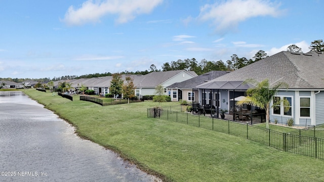 559 Willow Lake Dr, Saint Augustine, FL 32092 - exterior space featuring a patio, a fenced backyard, and a residential view
