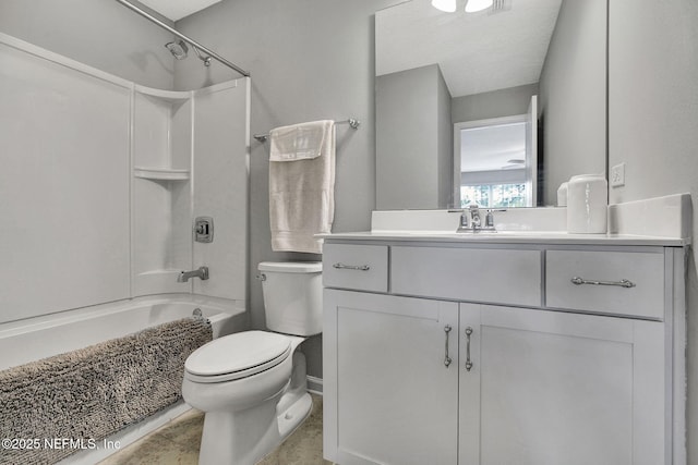 559 Willow Lake Dr, Saint Augustine, FL 32092 - full bathroom featuring shower / bathing tub combination, toilet, and vanity