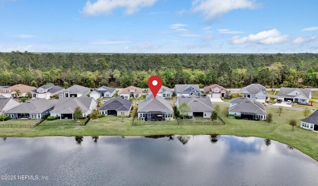 559 Willow Lake Dr, Saint Augustine, FL 32092 - drone / aerial view with a residential view, a water view, and a wooded view