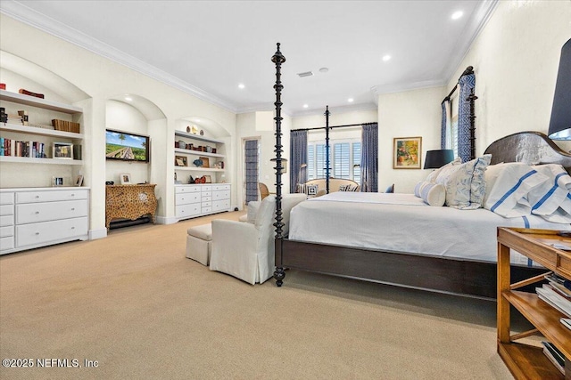 57 Ponte Vedra Blvd, Ponte Vedra Beach, FL 32082 - bedroom featuring ornamental molding, carpet floors, and recessed lighting