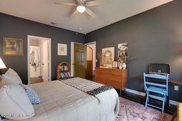 10961 Burnt Mill Rd Unit 321, Jacksonville, FL 32256 - bedroom with ceiling fan, baseboards, and visible vents