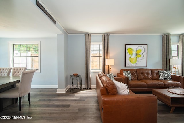 4245 Davinci Ave, Jacksonville, FL 32210 - living area featuring wood finished floors and baseboards