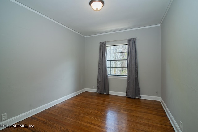 4245 Davinci Ave, Jacksonville, FL 32210 - unfurnished room with baseboards, ornamental molding, and wood finished floors
