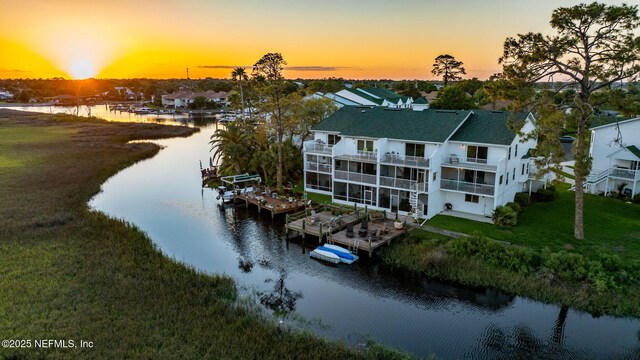 3387 Lighthouse Point Ln, Jacksonville, FL 32250 - birds eye view of property with a water view