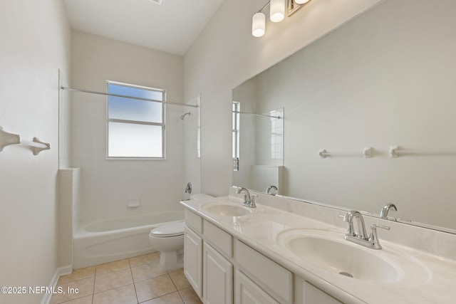 86183 Hampton Bays Dr, Fernandina Beach, FL 32034 - full bath with shower / bath combination, double vanity, and tile patterned flooring