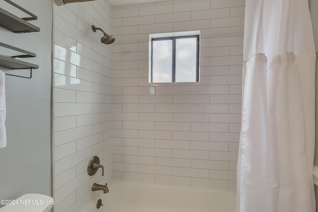 539 Upper 8th Ave S, Jacksonville Beach, FL 32250 - full bath with toilet and shower / tub combo with curtain