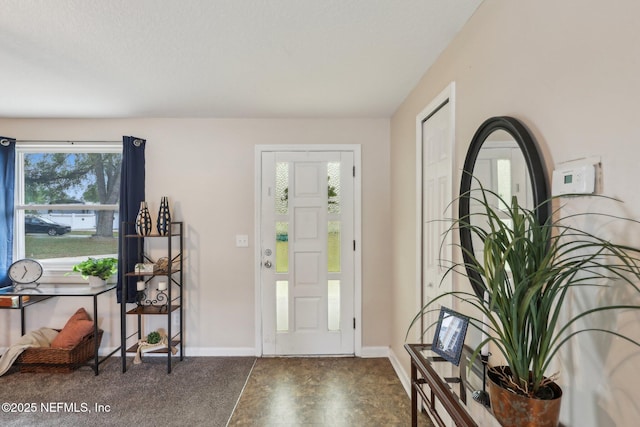 foyer with baseboards