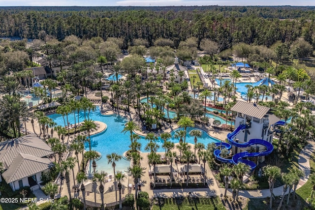 699 Aspen Leaf Dr, Jacksonville, FL 32081 - bird's eye view featuring a forest view