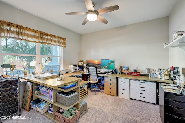 598 Marquesa Cir, Saint Johns, FL 32259 - carpeted office space with a ceiling fan