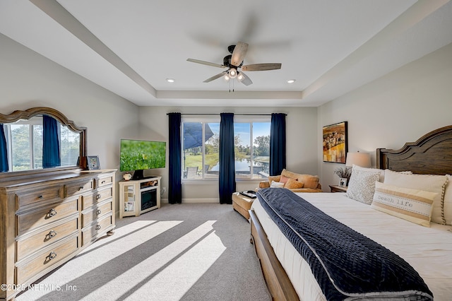 598 Marquesa Cir, Saint Johns, FL 32259 - bedroom with light carpet, recessed lighting, and a raised ceiling