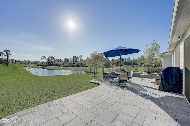 598 Marquesa Cir, Saint Johns, FL 32259 - view of patio / terrace featuring a water view and fence