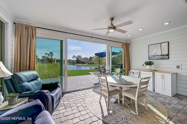 598 Marquesa Cir, Saint Johns, FL 32259 - sunroom featuring a water view