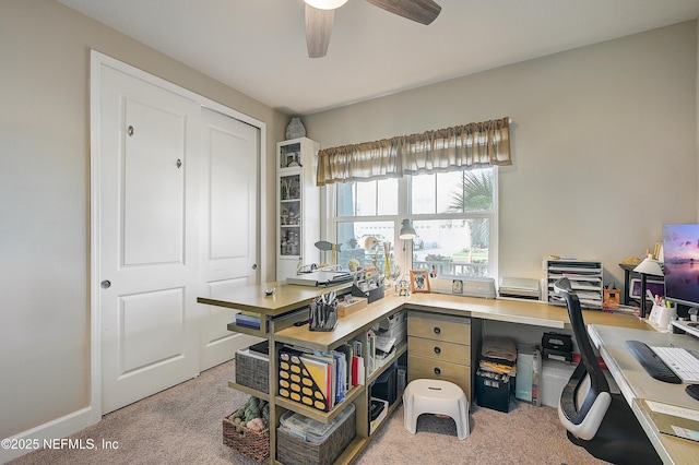 598 Marquesa Cir, Saint Johns, FL 32259 - office space featuring carpet flooring and ceiling fan