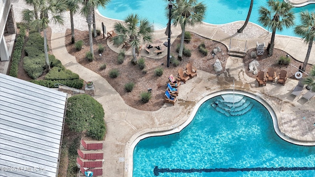 pool featuring a patio area