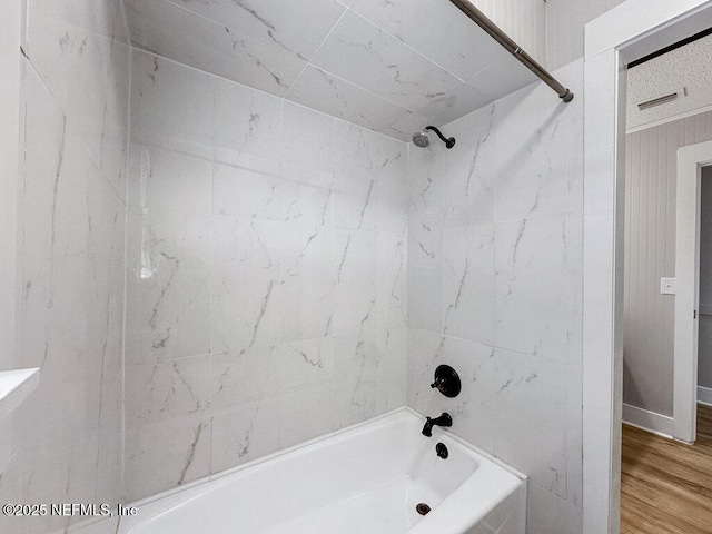 1967 Sussex Dr S, Orange Park, FL 32073 - full bathroom featuring shower / bathtub combination and wood finished floors