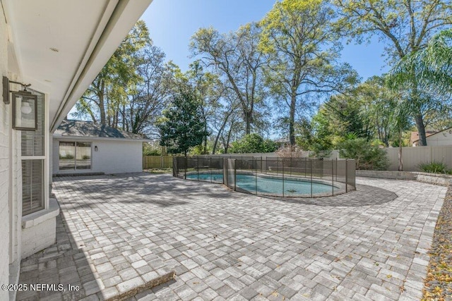 1967 Sussex Dr S, Orange Park, FL 32073 - view of pool with a fenced backyard, a patio area, and a fenced in pool