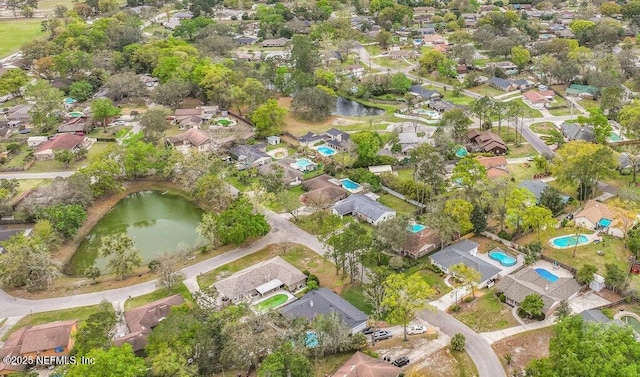 1967 Sussex Dr S, Orange Park, FL 32073 - bird's eye view featuring a residential view and a water view