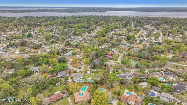 1967 Sussex Dr S, Orange Park, FL 32073 - drone / aerial view featuring a water view and a residential view
